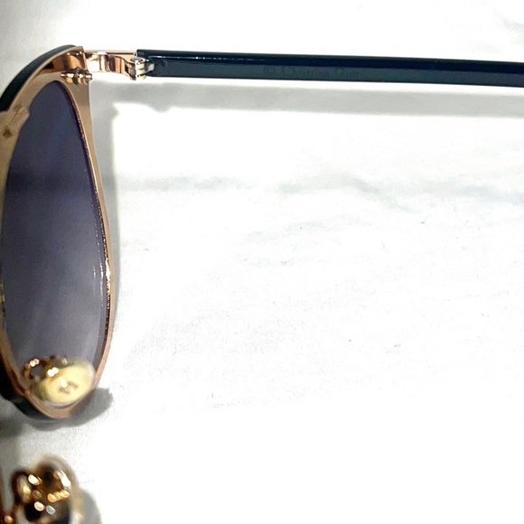 Dior Reflected P Rimless Aviator Sunglasses, Black Frame Purple Gradient Lens - Picture 9 of 10